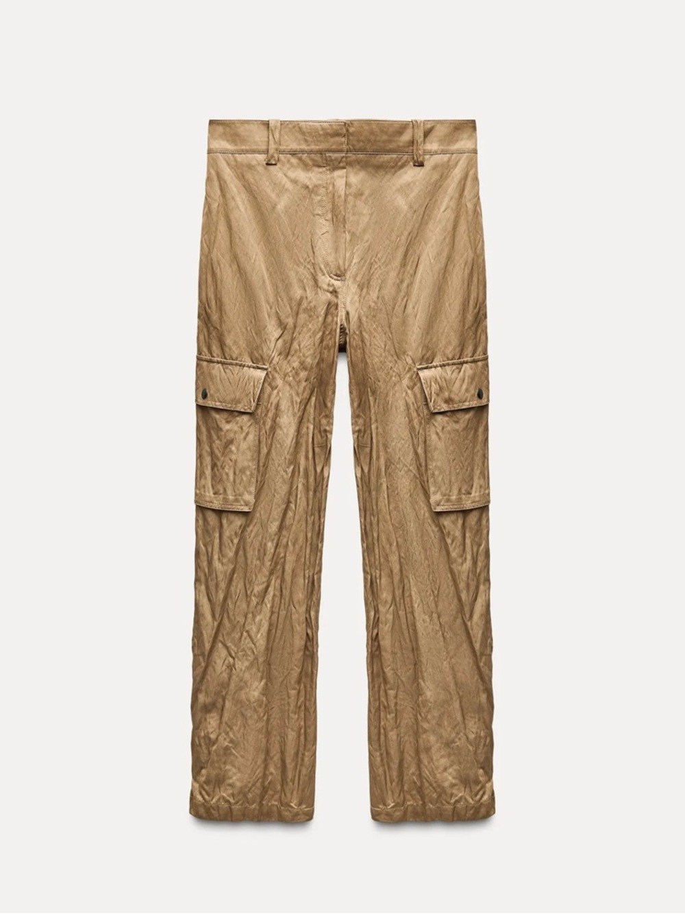 Zara WRINKLED CARGO PANTS ZW COLLECTION